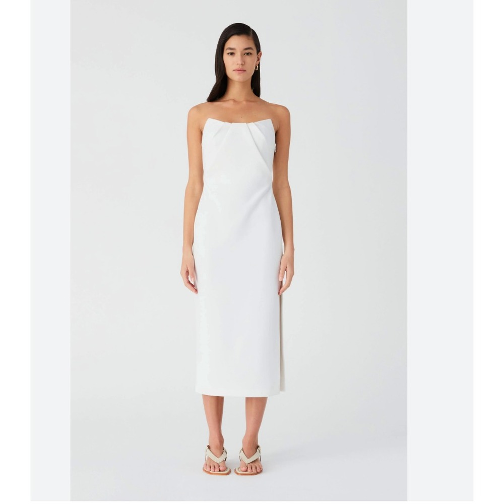 MISHA Ivory‎ Marcy Strapless Midi Dress Size XL